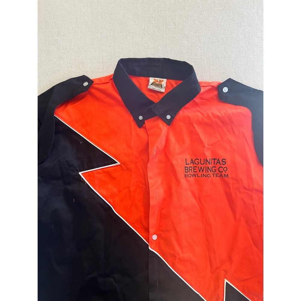 Lagunitas Brewing Co Bowling Team Shirt 2XL Orange Black Excellent Beer Team